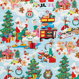 Alexander Henry Sugar Plum Santa Cotton Fabric